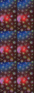 Küçük çaplı çiçeklerdeki basit şirin desenler. Tekstil veya kitap kapakları, imalat, duvar kağıtları, baskı, hediye paketi ve yapıştırma kitabı için çiçek eskizi geçmişi. Raster illüstrasyonu.