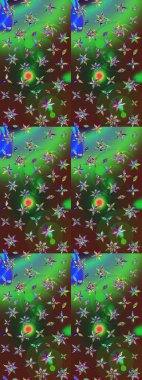 Robot resim. Küçük çiçekteki sevimli çiçek deseni. Raster illüstrasyonu.