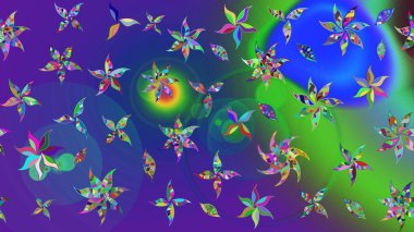 Raster Moda kumaş deseni. Şirin çiçekler. Çizgi çizimi deseni.