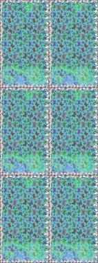 Mavi ve yeşil renkte güzel renkli kelebekler. Raster illüstrasyonu. Kumaş, tekstil, baskı ve davetiye için arka plan. Kusursuz desen.