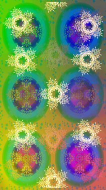 Raster Noel renkli arka plan ile sevimli kar tanesi. Kış arka plan. Noel kar taneleri ile arka plan. Raster illüstrasyon.