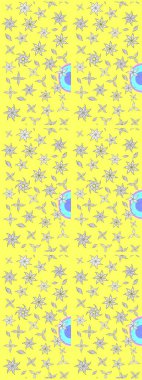 Çiçekler suluboya tarzında sarı ve beyaz renklerde. Sarı ve beyaz renkte çiçekler olan çiçek deseni çiz.