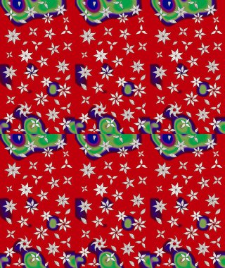 Kırmızı renkte çiçekler. Raster düz çiçek çizim deseni. Tasarım hediye paketi, tebrik kartları, posterler ve afiş tasarımı.