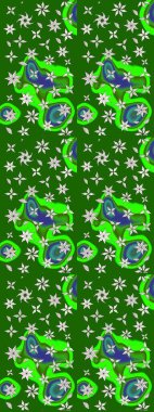 Düz Çiçek Elementleri Tasarımı. Renkli Bahar Teması eskiz kalıbı. Parlak arkaplan eskiz desenli çiçekli fantezi tasarımı.