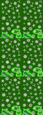 Raster deseni. Çiçekli çiçek deseni, suluboya. Süslü kumaş deseni.