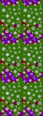 Süslü kumaş deseni. Çiçekli çiçek deseni, suluboya. Raster deseni.