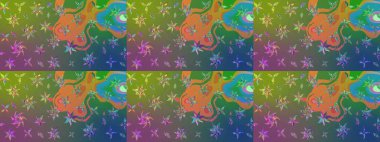 Bahar mevsimi. Tatil havası. Raster güzel bir çiçek deseni çizmiş. Nazik romantik baskı.