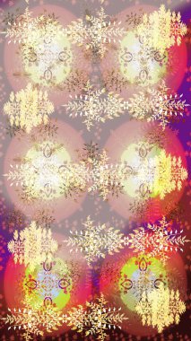 Kışın sembolü. İllüstrasyon kar tanesi. Bej, nötr ve kahverengi renklerde suluboya kar taneleri. Güzel dekorasyon.