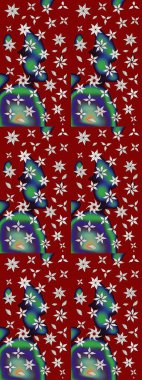 Küçük çiçekteki sevimli çiçek deseni. Raster illüstrasyonu. Çizim.