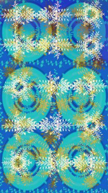 Düz kar karalama ikonları, kar taneleri mavi renkli siluet, noel afişi için tarafsız ve yeşil renkler, kartlar. Yeni yıl kar tanesi. Güzel soyut kar taneleri raster tasarımı..