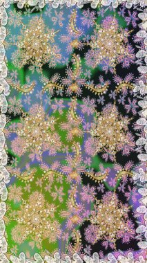 Kusursuz oryantal klasik altın desen. Tarafsız renklerde altın tekrarlayan elementler içeren Raster soyut arkaplanı.