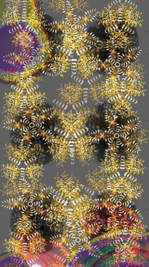 Renkli elementlerle Raster ilginç desen.