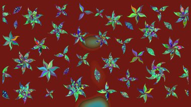 Kırmızı renkte çiçekler. Küçük çiçekte sevimli çiçek deseni var..