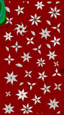 Raster illüstrasyonu. Düz Çiçek Elementleri Tasarımı. Çiçek deseni. Chichi 'nin kumaş kalıbını çiz. Renkli Bahar Teması çizim şablonu.