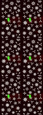 Siyah renkli şirin çiçek deseni. Raster Modaya uygun kumaş deseni. Renkli Bahar Teması eskiz kalıbı. Düz Çiçek Elementleri Tasarımı.