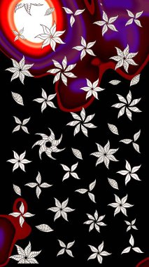 Suluboya etkisi. Raster deseni. Botanik çizim kalıbı. Organik elementler.