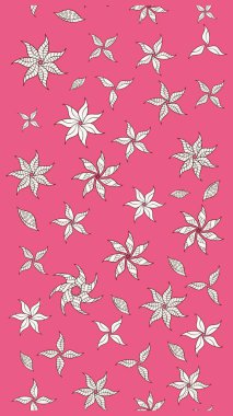 Pembe renkli çiçekler. Elle boyanmış suluboya resim çizimi çiçekler ve bitkiler.