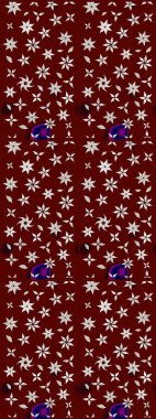 Motley illüstrasyonu. Küçük çiçekte güzel bir desen. Küçük renkli çiçekler. Kırmızı çiçekli bahar çiçekleri. Moda baskıları için zarif bir şablon.