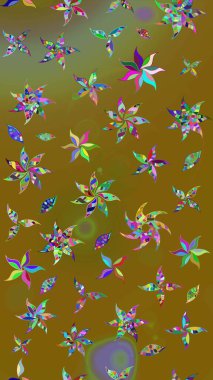 Çiçekli tebrik kartı. Raster illüstrasyonu. Suluboya çiçek buketi. Doğum günü kartı ya da düğün davetiyesi. Kahverengi renklerde. Çiçek arka planı.