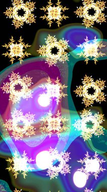 Kar Taneleri Raster illüstrasyonu. Dekorasyon kış kar ikonları. Raster Noel soyut renkli arkaplan ve düşen kar tanesi.