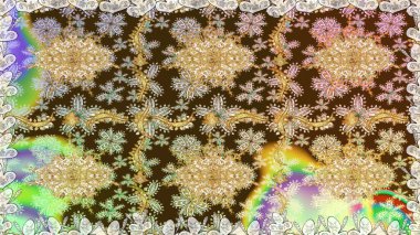 Noel, kar tanesi, yeni yıl. Kahverengi renklerde, altın elementlerle kusursuz klasik desen. Kahverengi renklerde, altın elementlerle altın pürüzsüz desen.