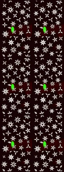 Siyah renkli şirin çiçek deseni. Raster Modaya uygun kumaş deseni. Renkli Bahar Teması eskiz kalıbı. Düz Çiçek Elementleri Tasarımı.