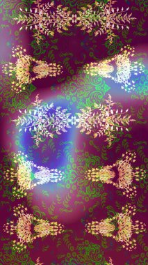 Renkli elementlerle Raster ilginç desen.