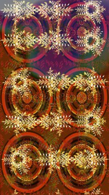 Güzel kumaş deseni. Renkli Yaz Temalı eskiz kalıbı. Düz Çiçek Elementleri Tasarımı. Raster illüstrasyonunda çiçek deseni çizimi.