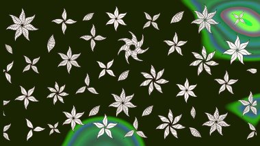 Çocuk stili. Renkli Bahar Teması eskiz kalıbı. Çiçekli eskiz arkaplanı. Düz Çiçek Elementleri Tasarımı.