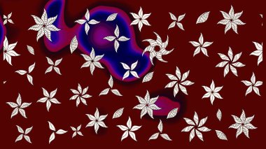 Şatafatlı bahar bahçesi dokusu. Kırmızı ve nötr renklerde çiçekler. Kırmızı ve nötr renkler üzerine çiçek çizimi. Raster illüstrasyonu. Çiçek deseni.