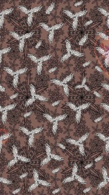 Raster illüstrasyonu. Ultraviyole kumaş deseni. Çizim kalıbı. Organik motif arkaplanı.