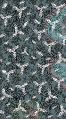 Çizim çiçek deseni duvar kâğıdı olarak kullanılabilir. Tarafsız renklerde çiçekler. Raster illüstrasyonu.