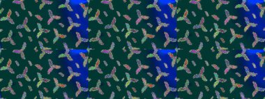 Meteoroloji buz koleksiyonu. Xmas Frost kar taneleri izole edilmiş siluet sembolü. Raster tasarımı. Kış mavisi, yeşil ve menekşe rengi kar bembeyaz kristal element. Kar Tanesi raster arkaplanı.