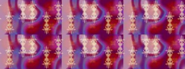 Raster illüstrasyonu. Mor, kırmızı ve nötr renklerde kristal kar tanesi.