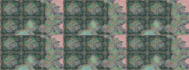 Düz çiçek öğeleri tasarım. Raster. Bahar Tema Dikişsiz desen arka plan rengi.