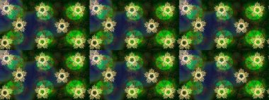 Raster Noel soyut renkli arka plan ve tatlı kar tanesi. Farklı kar taneleri toplayıcısı, yeşil, mavi ve gri renklerde kış elementleri..