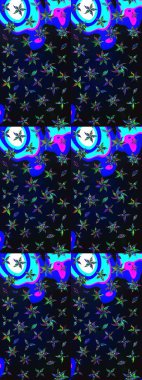 Raster deseni. Küçük çiçekte güzel bir çiçek deseni var. Çiçekli çiçek deseni, suluboya..