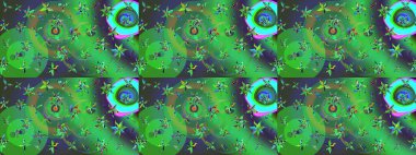 Moda baskıları için zarif bir şablon. Parlak renkli çiçekleri ve yeşil ve menekşe rengi yaprakları olan harika bir çiçek deseni. Modern çiçek arkaplanı. Halk stili.