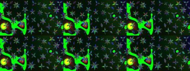 Parlak elementlerin. Çizim çiçek deseni duvar kağıdı, web sitesi arka planı, ambalaj kağıdı, davetiye, broşür, afiş veya web sitesi için kullanılabilir. El çizimi Raster illüstrasyonu.