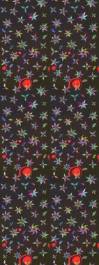 Sketch Floral Pattern in Raster illustration. Fancy fabric pattern. Colour Spring Theme sketch pattern Background. Flat Flower Elements Design.