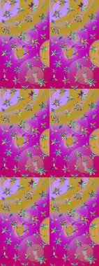 Mor ve mor renklerde. Raster illüstrasyonu. Anti-stres için Raster soyut şablon sayfası.