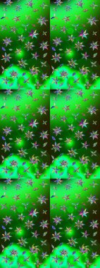 Yazdır. Raster çiçekli arka plan. Güzel kumaş deseni. Güzel eskiz şekli. Renkli Yaz Temalı eskiz kalıbı. Düz Çiçek Elementleri Tasarımı.