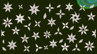 Gri ve nötr renkte çiçekler. Çizim çiçek deseni duvar kâğıdı olarak kullanılabilir. Raster illüstrasyonu.