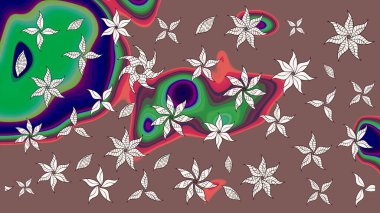 Çiçek arkaplanlı soyut zarafet eskiz deseni. Raster Güzel kumaş deseni.