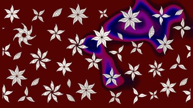 Düz Çiçek Elementleri Tasarımı. Güzel kumaş deseni. Çiçek desenli çizim. Asya tekstil tarzında. Renkli Bahar Teması eskiz kalıbı. Raster illüstrasyonu.