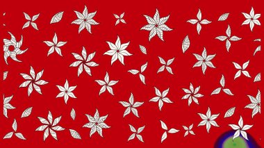 Flowers on red and neutral colors. Hand drawn sketch autumn floral flower pattern. Doodle style. Perfect for textile, cover design. Colorful red and neutral sketch pattern.