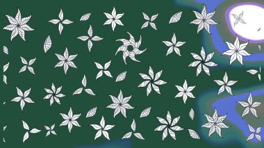 Küçük çiçekte hoş bir çiçek deseni var. Parlak çiçekli yeşil ve nötr renkler üzerine soyut çizim deseni. Çiçek elementli zarif raster dokusu..