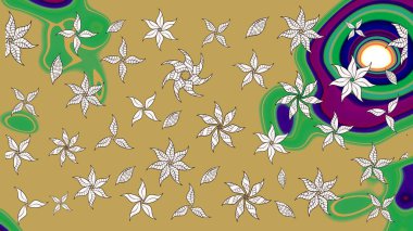 Raster deseni. Küçük çiçekte güzel bir çiçek deseni var. Çiçekli çiçek deseni, suluboya..