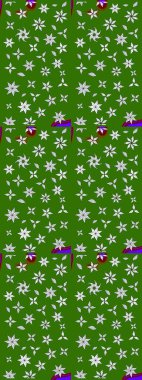 Renkli Yaz Temalı eskiz kalıbı. Düz Çiçek Elementleri Tasarımı. Çiçekli eskiz çizimi. Yeşil ve nötr renkte çiçekler.