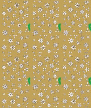 Eskiz geçmişi. Miles Fleur, süslü püslü bir süs. Eski usul. Tomurcukları papatya çiçekleri olan sevimli bir çiçek deseni. Kumaş, tekstil, duvar kağıdı baskısı için. Raster illüstrasyonu.